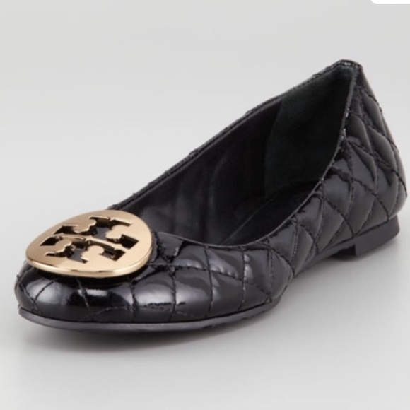 Tory Burch Quinn Quilted Patent Ballerina Flats - Picture 2 of 7